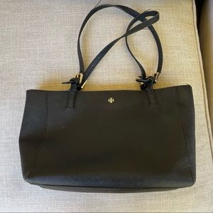Tory Burch small black Robinson tote